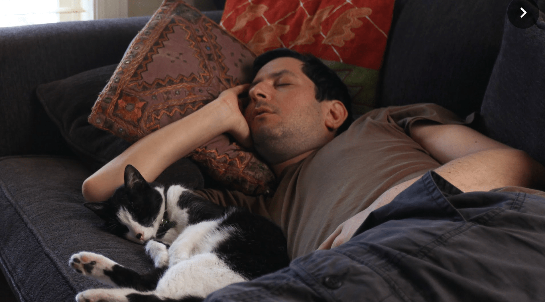 me and my cat tico asleep
