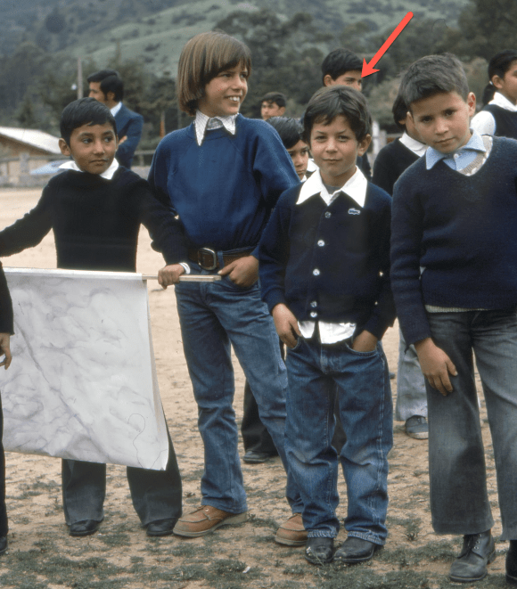 Me as a youngster with some classmates in Chile