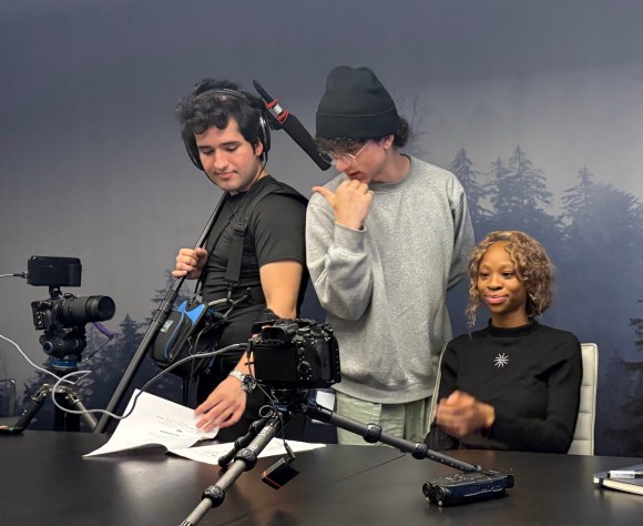 Directors Carlos Key and Kalijah Rowe set up a scene for Kingston movie (2026) with lead actress Rose Badiru